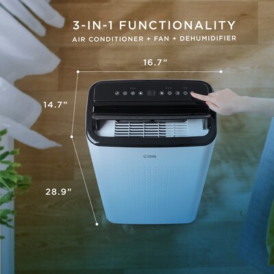 Commercial Cool 115-Volt 9,000 BTU (6,350 BTU DOE) Portable Air Conditioner, with Remote, WiFi Enabled, White (CCP6JW)