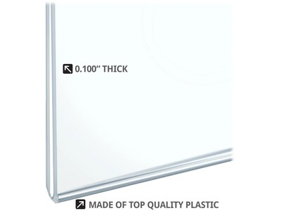 Azar Sign Holder, 4" x 6", Vertical, Wall Mounted, Clear Acrylic, 10/Pack (162732)