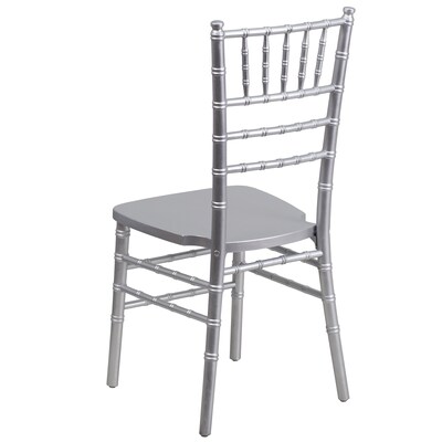 Flash Furniture HERCULES Series Wood Chiavari Chair, Silver, 2 Pack (2XSSILVER)