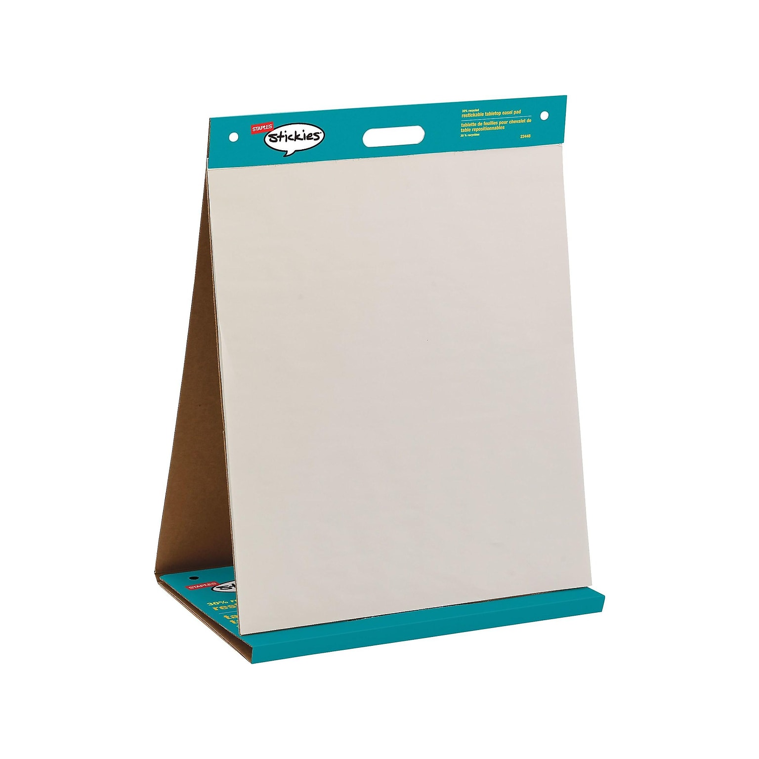 Staples Stickies Tabletop Easel Pad, 20 X 23, White, 20 Sheets/Pad - Easel Pad for Meetings & Classrooms