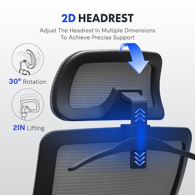FlexiSpot Ergonomic Mesh Swivel Computer and Desk Chair, Gray (C3G-FM)