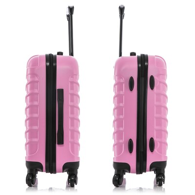 InUSA Endurance 20" Hardside Carry-On Suitcase, 4-Wheeled Spinner, TSA Checkpoint Friendly, Pink (IUEND00S-PNK)