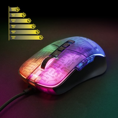 Enhance Voltaic 2 Ergonomic Ambidextrous Laser USB Gaming Mouse, Multicolored (9033569)