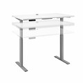 Bush Business Furniture Move 60 Series 48W Electric Height Adjustable Standing Desk, White (M6S4830WHSK)