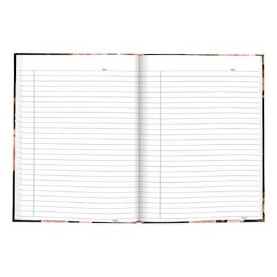 Blueline Fashion Hard Cover Index Notebook, 7.25" x 9.25", College Ruled, 96 Sheets, Cherry Tree Lane (A9.01)