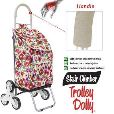 Dbest Stair Climber Trolley Dolly with Backpack Strap, Floral (01-959)