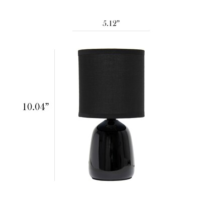 Simple Designs Table Lamp, Black (LT1134-BLK)