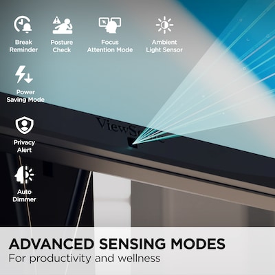 ViewSonic Ergonomic 27" QHD 100Hz LCD Monitor, Black (VG2748A-2K)