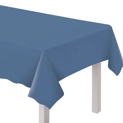 Party City Solid Color 108 x 54 Plastic Table Cover, Indigo (AM77015-168-ST)