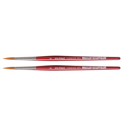 da Vinci COSMOTOP-SPIN Watercolor Synthetic Bristle, Round Brush, 2/Pack (DVXVA55806-2)