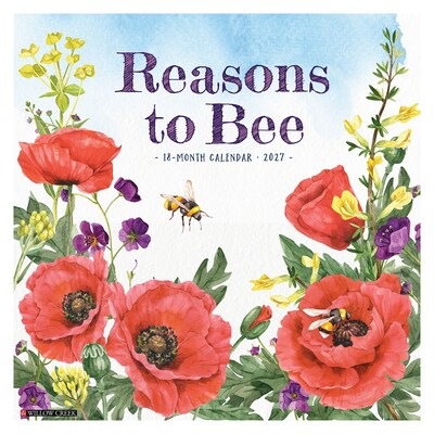 2027 Willow Creek Reasons to Bee 12 x 12 Monthly Wall Calendar, Assorted Colors (62036)