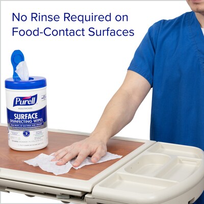 PURELL Healthcare Disinfecting Wipes, 110 Wipes/Container, 6/Carton (9340-06)