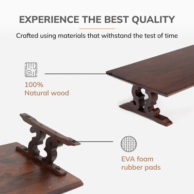 Anji Mountain Acacia Wood Monitor Stand, Up to 32" Monitor, Walnut (MS-WAL-02WAL)