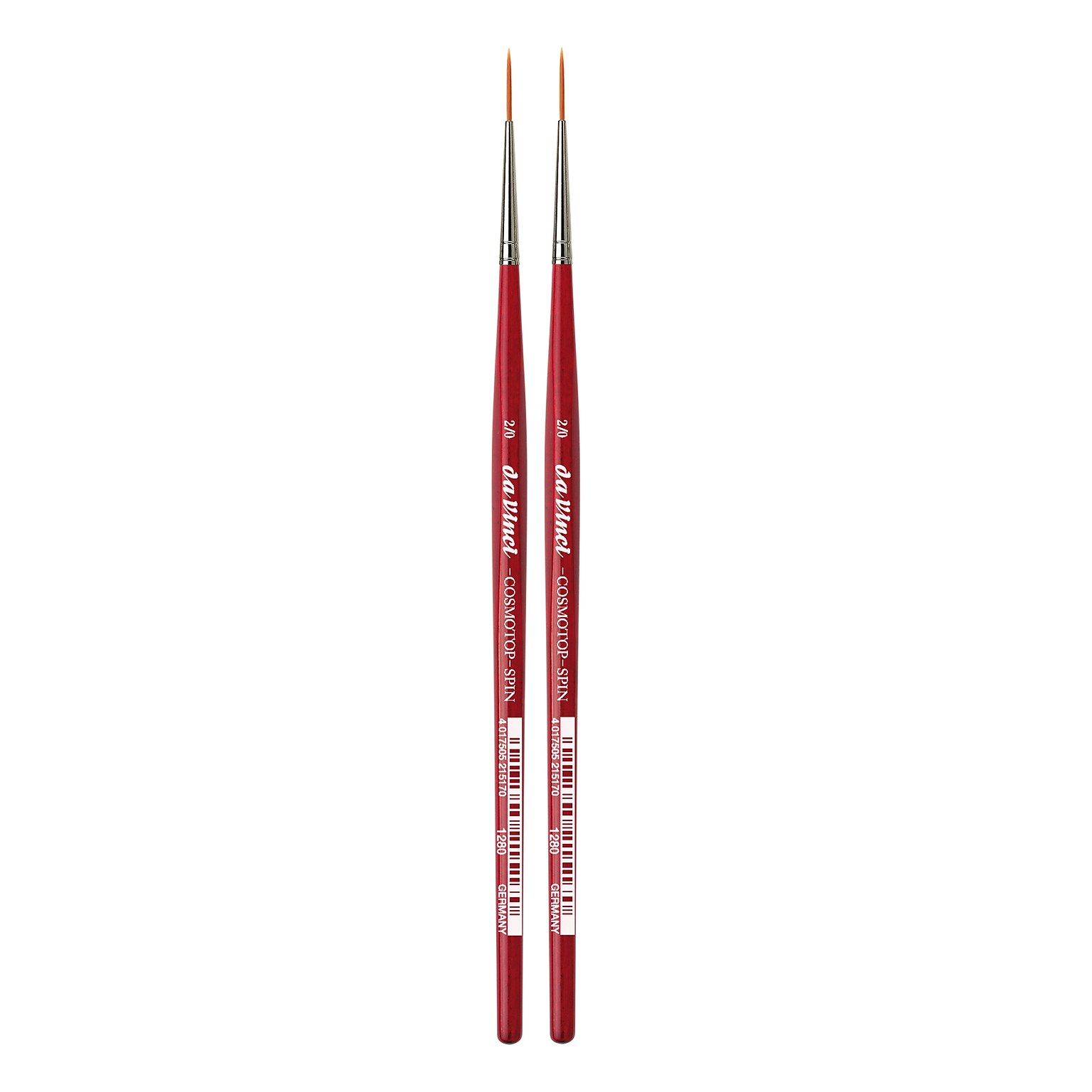da Vinci COSMOTOP-SPIN Mixed Media Synthetic Bristle, Rigger Brushes, 2/Pack (DVXVA1280N2-2)