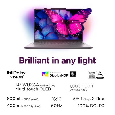 Lenovo Slim 7i Aura Edition 14" Touchscreen Laptop, Copilot+ PC, Intel Core Ultra 7 256V, 16GB RAM, 512GB SSD, Windows 11 Home