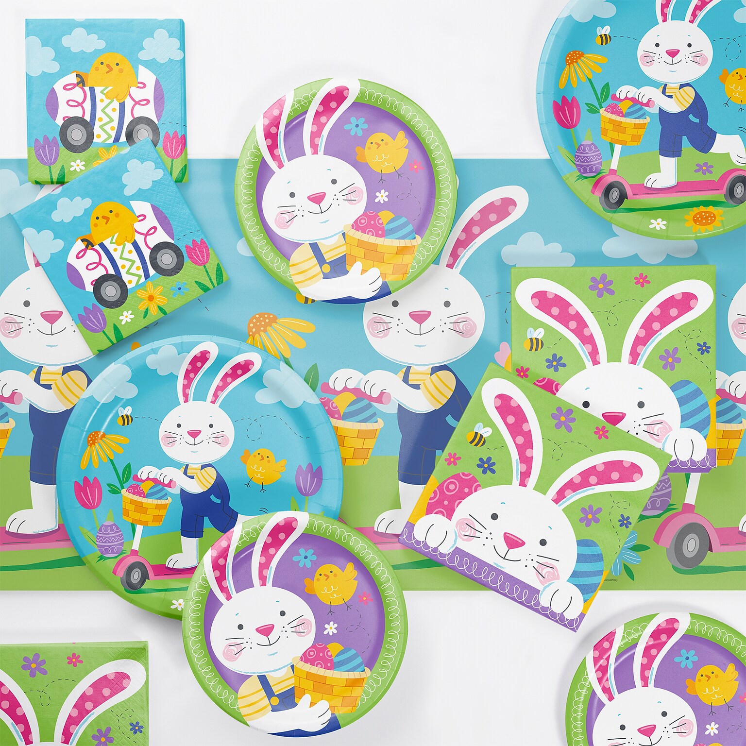 Say Hooray! Bunny Bliss Easter Disposable Tableware Set, 49/Pack (DTC9626E2A)