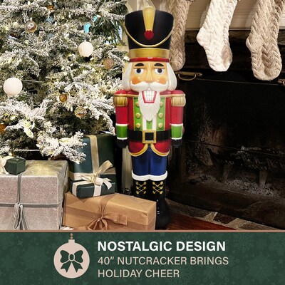 Fraser Hill Farm 40” Nutcracker Soldier Christmas Blow Mold (FFBM-1NUT-MLT)