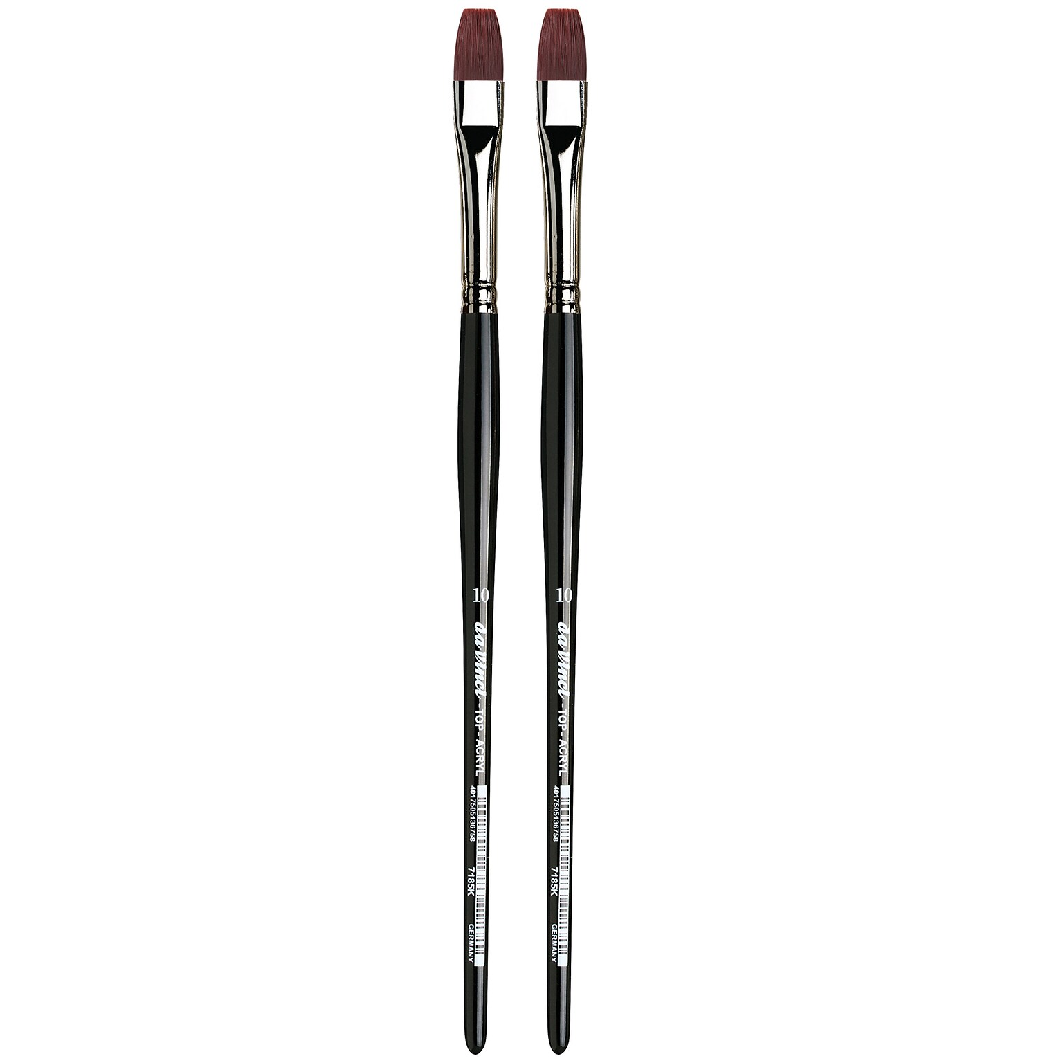 da Vinci TOP-ACRYL Oil and Acrylic Synthetic Bristle, Flat Brush, 2/Bundle (DVXVA7185K10-2)