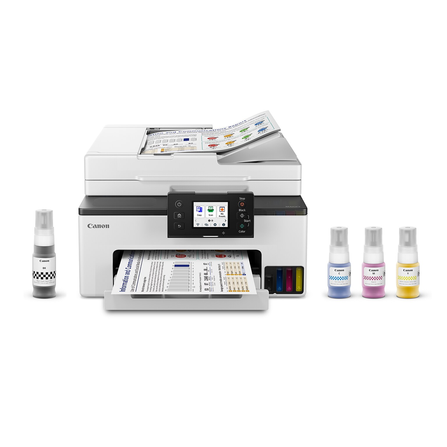 Canon MAXIFY GX2020 Wireless Color Inkjet Printer, All-In-One, Print, Scan, Copy, Fax (GX2020)