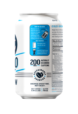 High Brew Nitro Sweet Cream Cold Brew Coffe with Milk, 10 oz., 12/Carton (80576)
