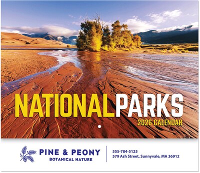 Custom National Parks Wall Calendar Stitched