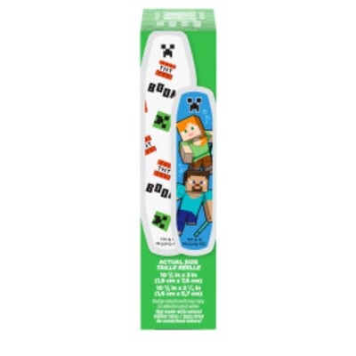 Band-Aid MineCraft Adhesive Bandages, Assorted Sizes, 20 Bandages/Box (1202513)