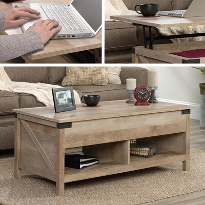 Sauder Bridge Acre 46"W x 24"D Coffee Table, Lintel Oak (427692)