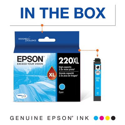 Epson T220XL Cyan High Yield Ink Cartridge   (T220SL220-S)