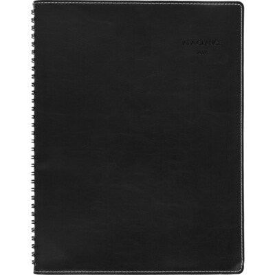 2026 AT-A-GLANCE 8" x 11" Weekly & Monthly Appointment Book, Faux Leather Cover, Black (33351-2601)