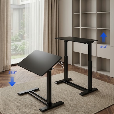 FlexiSpot H7 Pro Adjustable Side Table, 31.5" x 17.7", Black (H7B-PRO-3218)