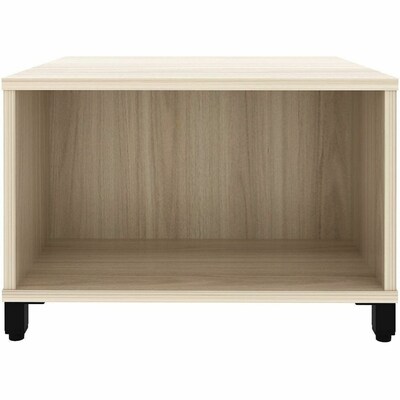 Lorell Modular 24"W x 24"D Laminate Square Reception Table with Storage, Modern Elm (LLR69205)