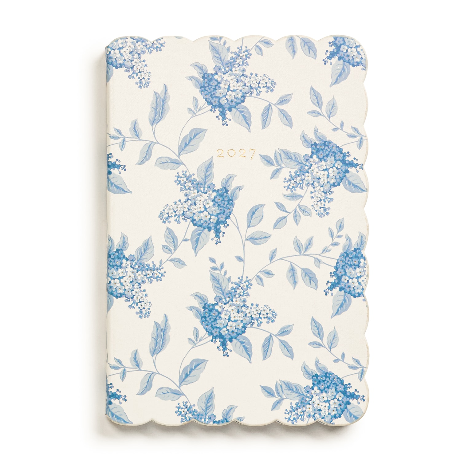 2027 Eccolo Laura Ashley Toile 6 x 8 Weekly & Monthly Planner, Faux Leather Cover, Blue (RY27-401E)