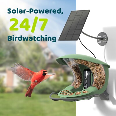 Birdfy Feeder 2 Pro with Dual-Lens Camera, Solar Panel and Free AI Lifetime Subscription, Green (EPPAMBNI8612100)