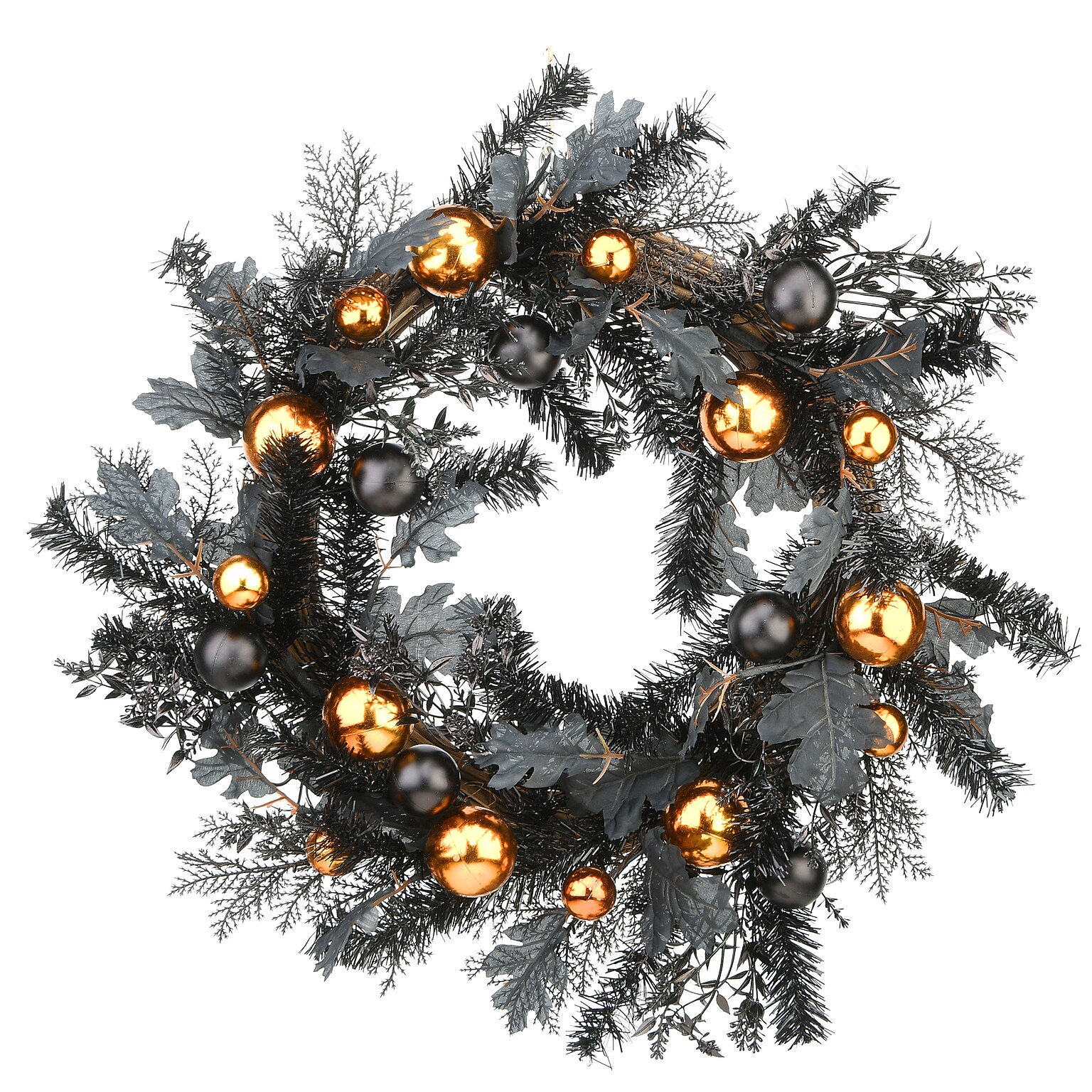 National Tree Company 24 Halloween Wreath with Ball Ornaments (RAH-BW010W-1)