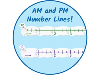hand2mind Advanced NumberLine Clock, Multicolor (93409)