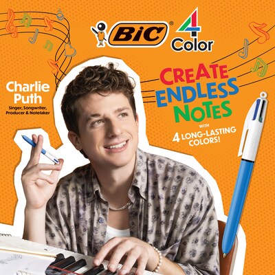 BIC 4-Color Retractable Ballpoint Pen, Medium Point, Multicolor Ink (24623/MM11)