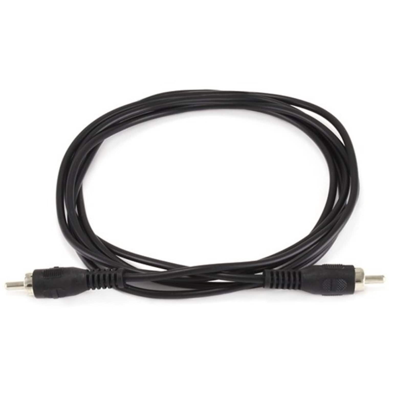 Monoprice 6 ft. RCA Male-to-Male Audio Cable,Male-to-Male, Black (653)