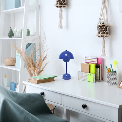 Simple Designs Mushroom Magic LED Table Lamp, Blue (LD1069-BLU)