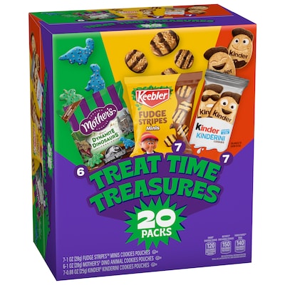 Keebler Treat Time Treasures Assorted Cookies Variety Pack, 20 Packs/Box (FEU06820)