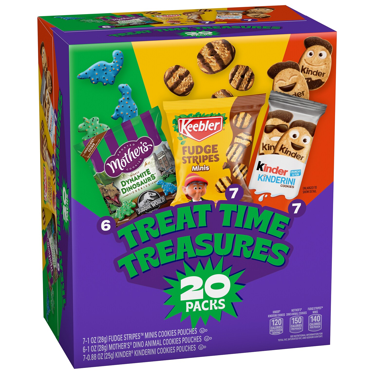 Keebler Treat Time Treasures Assorted Cookies Variety Pack, 20 Packs/Box (FEU06820)