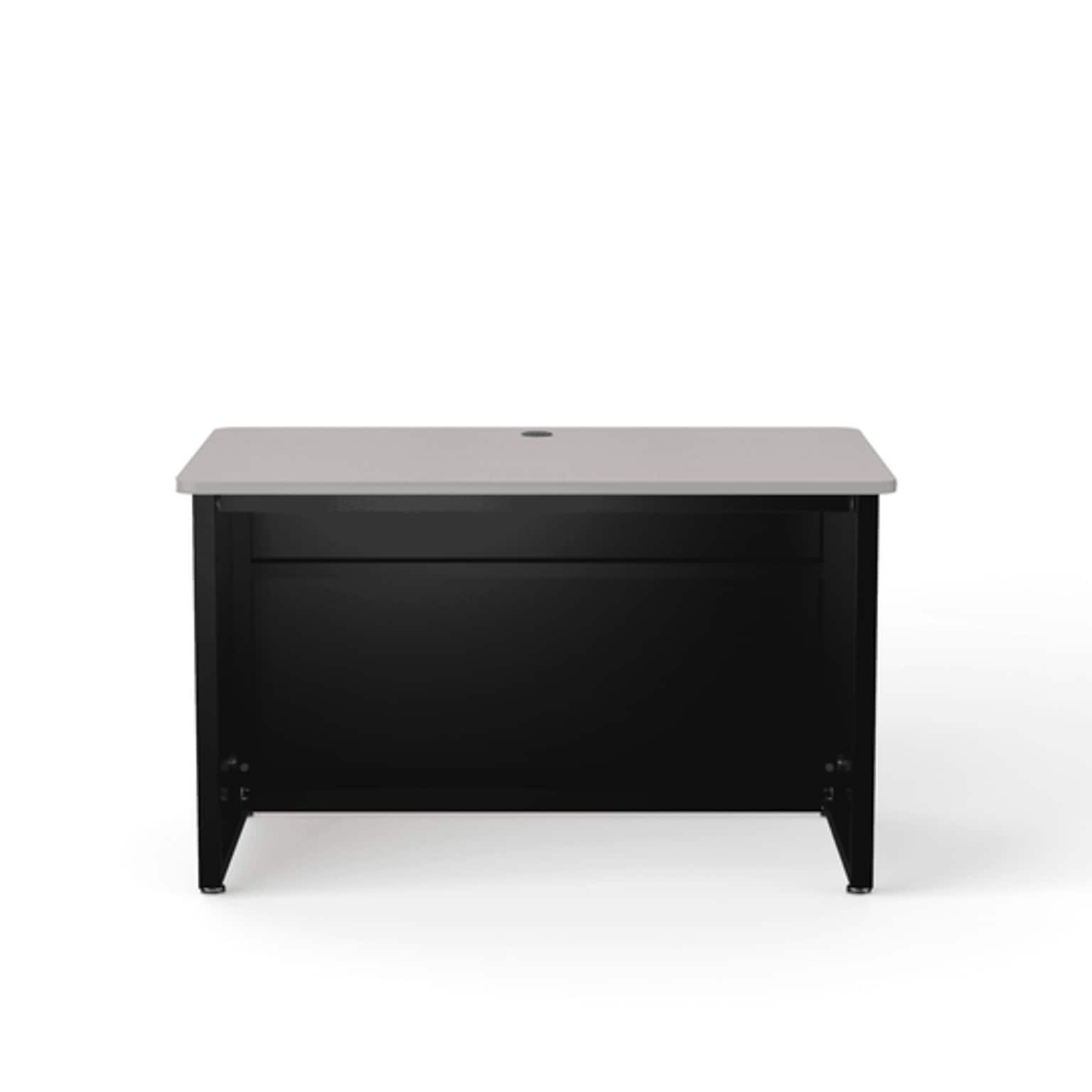 VersaDesk 48W Enclosed Versa Classroom Desk, Grey/Black (CD4830-BG)