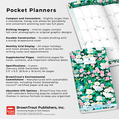 2026-2027 BrownTrout House of Turnowsky 3.5" x 6.5" Monthly Planner (9798330701759)