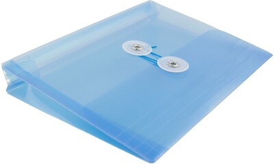 JAM Paper Premium Expanding Wallet with Button & String Closure, Other, Blue, 3/Pack (920B1bux3)