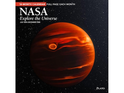 2024-2025 Plato NASA Explore the Universe 12 x 12 Academic & Calendar Monthly Wall Calendar (97819