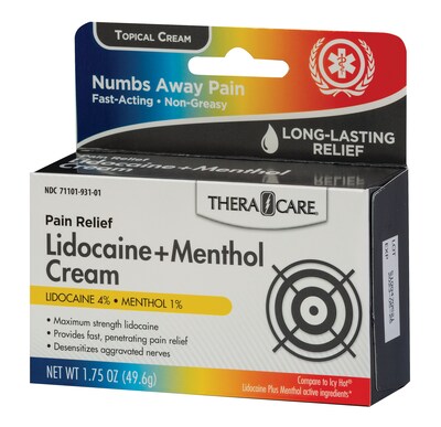 TheraCare Maximum Strength Lidocaine Cream, 1.75 oz. (19-931)