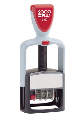 2000 Plus S 360 Dater, RECEIVED, PAID, ENTERED, FAXED, Blue and Red Inks (032519)