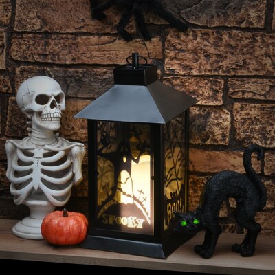 National Tree Company 16 Black Halloween Ghost Lantern (RAH-YG179332-1)