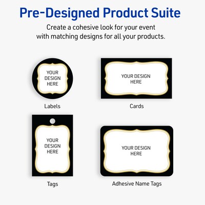 Avery Rectangle Laser/Inkjet Multipurpose Labels, 2-1/3" x 3-3/8", White, 80/Pack (19479370888)
