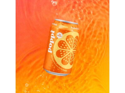 Poppi Prebiotic Orange Soda, 12 fl. oz., 12 Cans/Case (XNA71017)