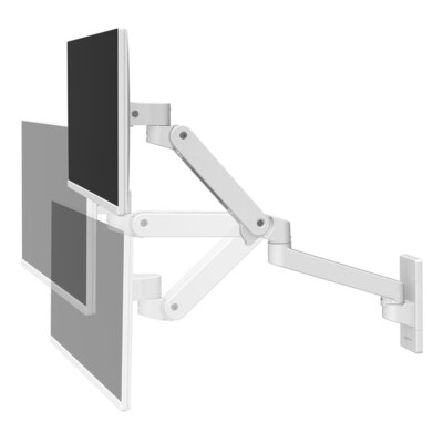 LX Pro Wall Monitor Arm, Single Monitor Mount, Up to 34", White (45-683-290)